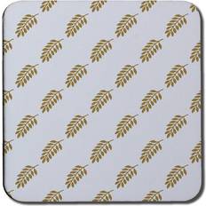 Beige Coasters Bay Isle Home Gold Leaf Pattern Coaster