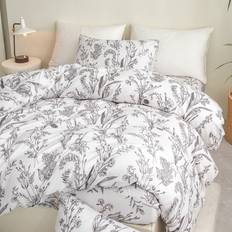 Hemtextil Shein Flower Pattern Cover Set Påslakan Svart