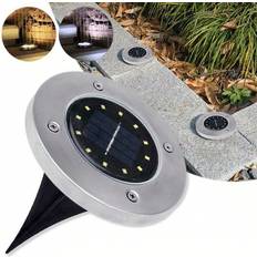 Shein 4pcs 12/16LED Outdoor Solar Ground Garden Paths, Courtyard