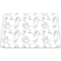 Mouse Pads Bonamaison Rectangle Pop Art Digital Printed Mouse Pad, Non-Slip Base, for Office and