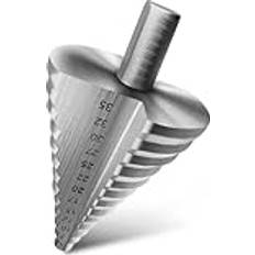 Baurix BAURIX HSS Stegborr RHINO [Ø 5–35 mm] triangulärt skaft 10 mm perfekt för mjuk metall, trä plast inte rostfritt stål 13-stegs konborr skalborr skärare med konisk spets