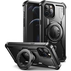 Mobile Phone Accessories Dexnor Dexnor Magnetic Case for iPhone 12 Pro Max, Compatible with MagSafe, Full-Body Shockproof Rugged Bumper Case Protective Cover with Built-in Screen Protector & Kickstand,Black