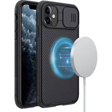 Mobile Phone Covers Nillkin Nillkin iPhone 11 Magnetic Case [Support Magsafe Charger] 6.1 inch Slim CamShield Pro Case with Slide Camera Cover, Built-in Magnet Circle Camera Lens Protection Case, Black