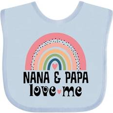 Purple Pacifiers & Teething Toys Inktastic Nana & Papa Love Me Girls Grandchild Rainbow Baby Bib