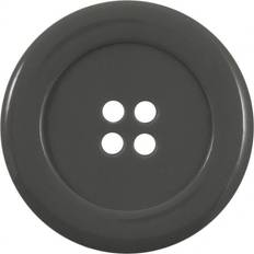 Grey Buttons Minerva Round Plastic Buttons Grey each