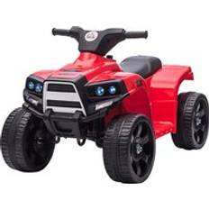 Homcom 6 V Kids Ride on Cars Quad Bike Electric ATV Toy for Toddlers w/ Headlights Battery Powered for 18-36 months Black Red