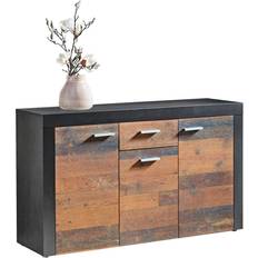 Grau Sideboards Poco Focus Dark Grey/Old Wood Sideboard 134x79cm