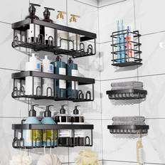 Wall Mounted Shower Baskets, Caddies & Soap Shelves Veken (FSS3V101) 6pcs