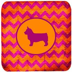 Orange Coasters CoolCookware Swedish Vallhund Chevron Coaster