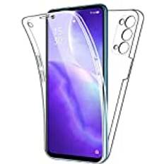 Accesorios para teléfonos móviles Fodral för Oppo Find X5 Pro Skal Stötskydd 360 Grader Case Shockproof Cover Full Body Silikon Transparent Silikonfodral Heltäckande Fram- och Baksida Oppo Find X5 Pro