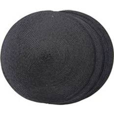 Round Place Mats Dunelm Set of 4 Round Place Mat Black