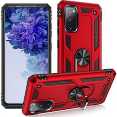 S20 fe Case,S20 fe 5G Case,ADDIT Military Grade Protective Samsung Galaxy S20 fe Cases Cover with Ring Car Mount Kickstand for Samsung Galaxy S20 fe/S20 fe 5G Red