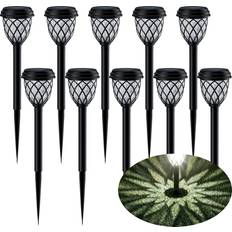 Ruhotili Solar Lights Outdoor Waterproof Black Ground Lighting 16.5" 10