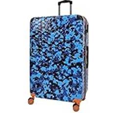 Infinity Leather Hardshell Cabinekoffer Robuuste ABS-Bagagereistas 8 Wielen Blauw XL