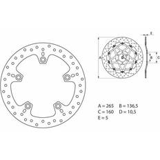 Brembo bremseskiver faste med TGK