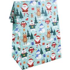 Blue Gift Bags Festive Festive Characters Kraft Present Sack Blue