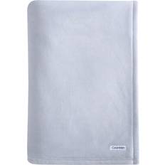 Calvin Klein Core Plush Blankets Blue