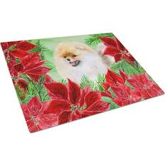 Caroline's Treasures Tempered Glass Poinsettias Chopping Board