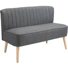 Homcom Soffor Homcom Mörkgrå Tygsoffa 2-Sits 117 x 56.5 x 77 cm Soffa