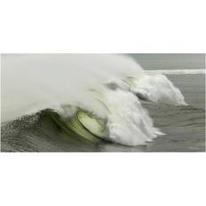 Grey Posters BrainBoosters Jade Coloured Breaking Waves Poster