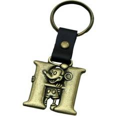 Monogram Mickey Mouse Letter H Brass Key Chain