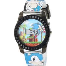 Accutime Sonic The Hedgehog Kids' SNC4008 Digital Display Blue Watch, Blue/Black, Digital