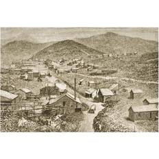 Silver Posters BrainBoosters City Nevada In 1870S From American Pictures Drawn with Pen Poster