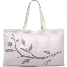 Bonamaison Printed Tote Bag - White