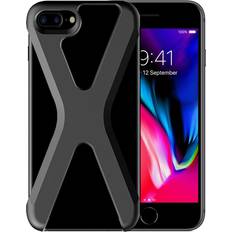 Apple iPhone 7 Plus 8 Plus Skal med X Design Svart