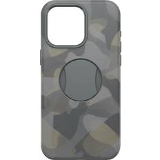 OtterBox OtterBox iPhone 15 Pro MAX Only OtterGrip Symmetry Series Case IRON CAMO Grey built-in grip, sleek case, snaps to MagSafe, raised edges protect camera & screen