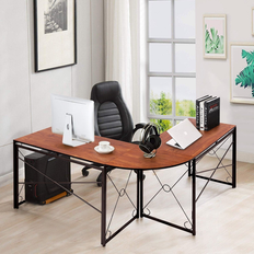 Vecelo Industrial L-Shaped Writing Desk