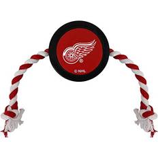 Pets First NHL DETROIT RED WINGS PUCK TOY for DOGS & CATS. Play Hockey