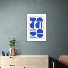East End Prints Sculptural I Blue Framed Art