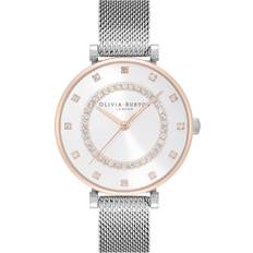 Olivia Burton Watches Olivia Burton T-Bar Silver-Tone Mesh Bracelet 32mm