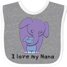 Black Pacifiers & Teething Toys Inktastic I Love My Nana Elephant Purple Blue Baby Bib