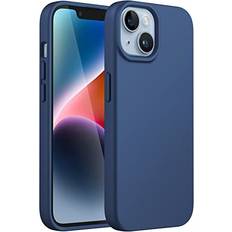 JeTech Silicone Case for iPhone 14 6.1-Inch, Silky-Soft Touch Full-Body Protective Phone Case, Shockproof Cover with Microfiber Lining Cobalt Blue