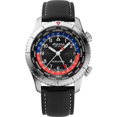 Alpina Watches Alpina Swiss Startimer Pilot Black Leather 41mm Black