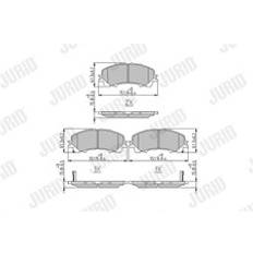 Infiniti Brake System Jurid Bremsbeläge 573789J