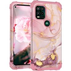 Mobile Phone Accessories Casewind Casewind Case for Moto G Stylus 5G Case,Marble Rose Gold Women Girl 3 in 1 Hard PC Soft Silicone Rugged Bumper Heavy Duty Hybrid Shockproof Antiscratch Protective Case for Motorola G Stylus 5G Case