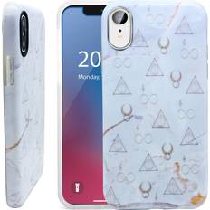 Mobile Phone Covers Unov Unov Case Compatible with iPhone XR Case Soft Protective Slim TPU Shockproof Bumper Design Support Wireless Charging 6.1 Inch Marble Hallows