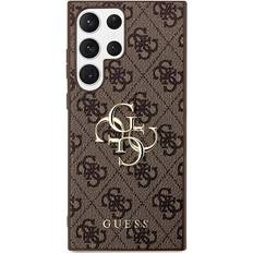 Guess Handyhüllen Guess Handyhülle case galaxy s24 ultra braun muster big logo goldfarben braun gold