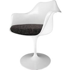 Fusion Living Tulip Black Armchair 83cm