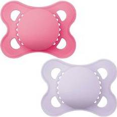 Pacifiers on sale Mam Pure Carbon Neutral Soother 2-6 Months Plain Pink 2 Pack