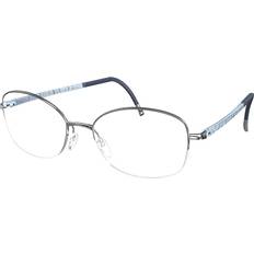 Silhouette Unisex Glasögon Silhouette Illusion 4561 7000 Silvriga Endast Båge Kvinna