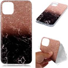 Apple iPhone 11 Pro Max Marmormotiv Skal Plommon Svart