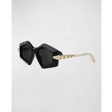 Bvlgari Solglasögon Bvlgari Serpenti Geometric Sunglasses - Black/Gray Solid