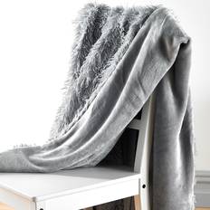 Rosdorf Park Ascot Throw Blankets Grey