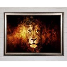 Brayden Studio Lion Blaze Bilderrahmen Kunstdrucke