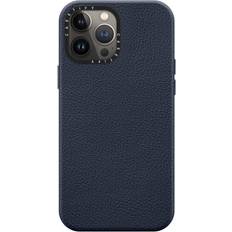 Mobile Phone Accessories Casetify CASETiFY Leather Case Compatible with Magsafe for iPhone 13 Pro Max Navy Blue