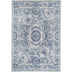 Loomed Damask Floral Blue